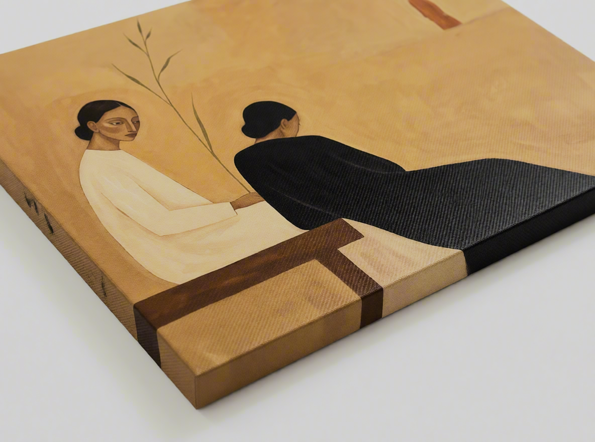 Canvas Print Sisterhood Healing | Contemporary Figurative Wall Art