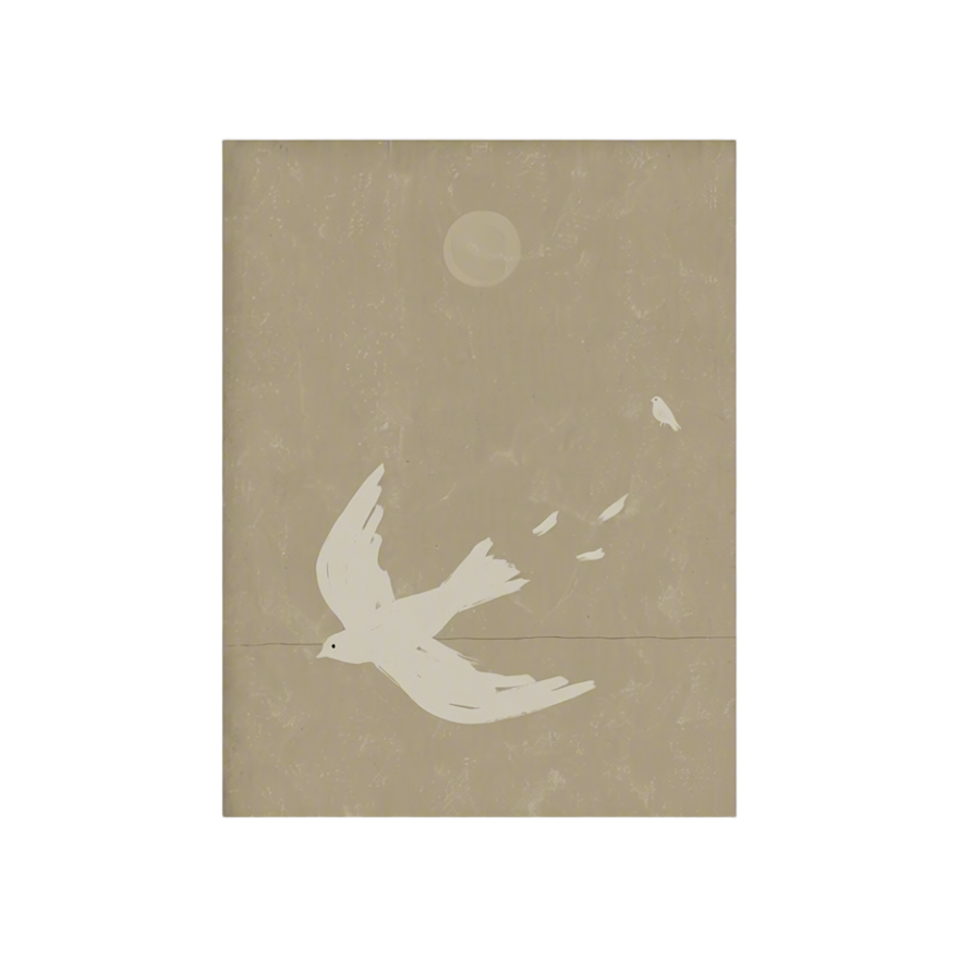 Canvas Print Flying Doves | Minimalist Bird Wall Art