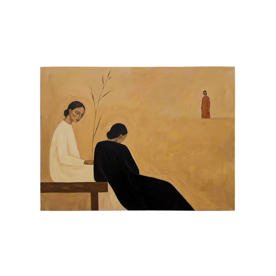 Canvas Print Sisterhood Healing | Contemporary Figurative Wall Art