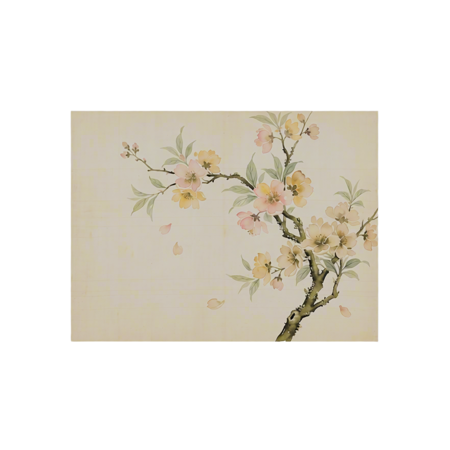 Canvas Print Japanese Floral Branches | Asian Botanical Wall Art