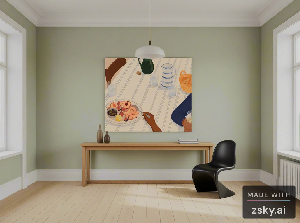 Canvas Print Peaches and Gossip | Contemporary Figurative Wall Art