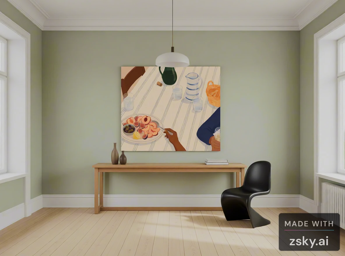 Canvas Print Peaches and Gossip | Contemporary Figurative Wall Art