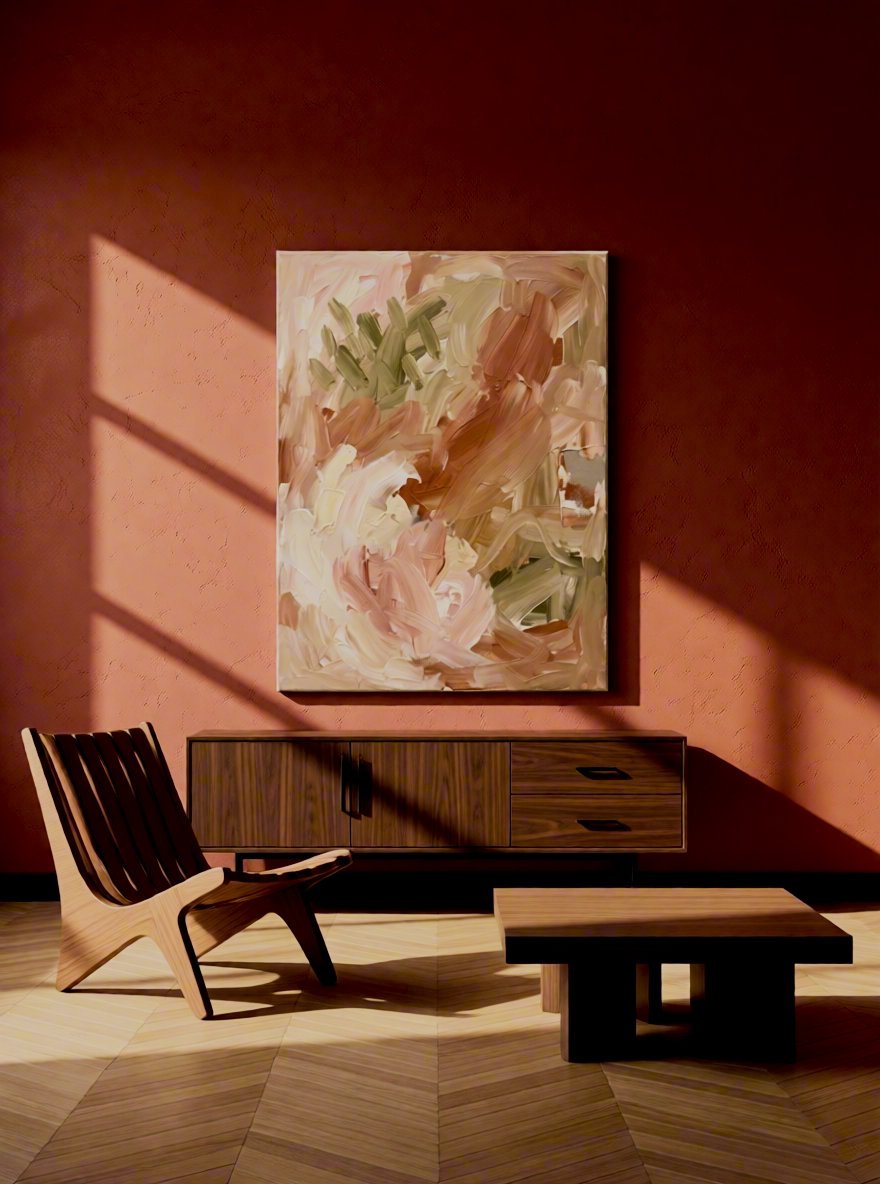 Canvas Print Watercolour Blush Abstract | Contemporary Abstract Wall Art