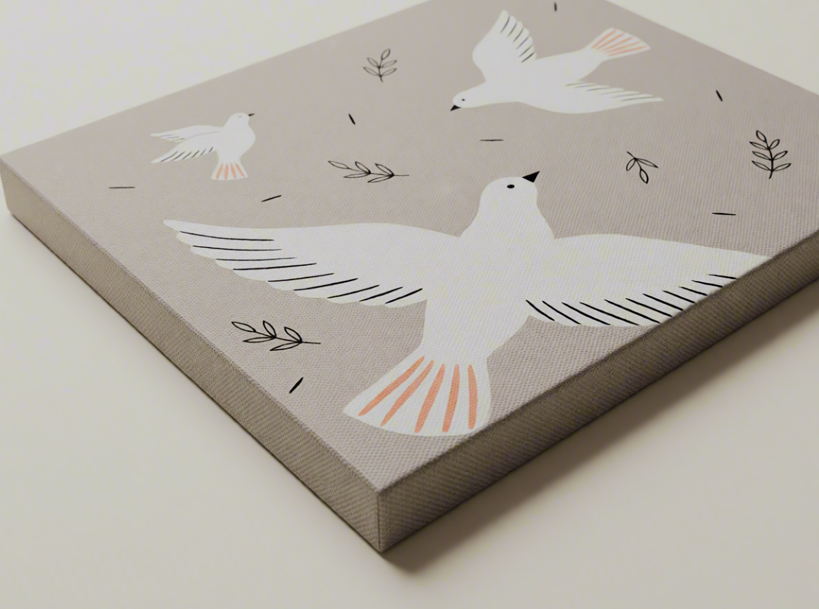Canvas Print Flying Birds | Minimalist Nature Wall Art