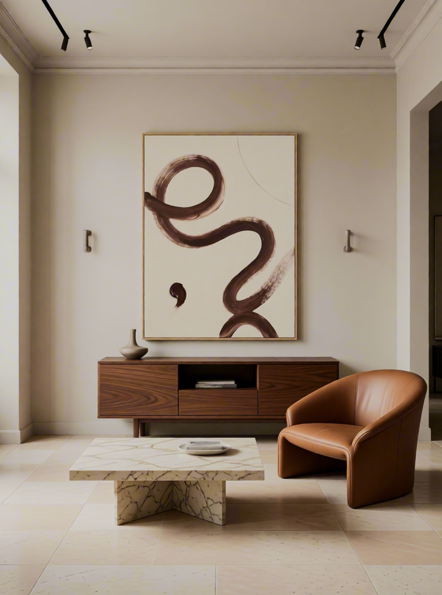 Canvas Print Abstract Life Line Path | Contemporary Minimalist Wall Art
