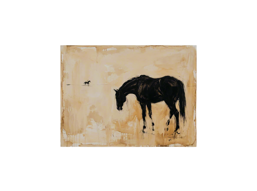 Canvas Print Black Horse | Equestrian Animal Wall Art