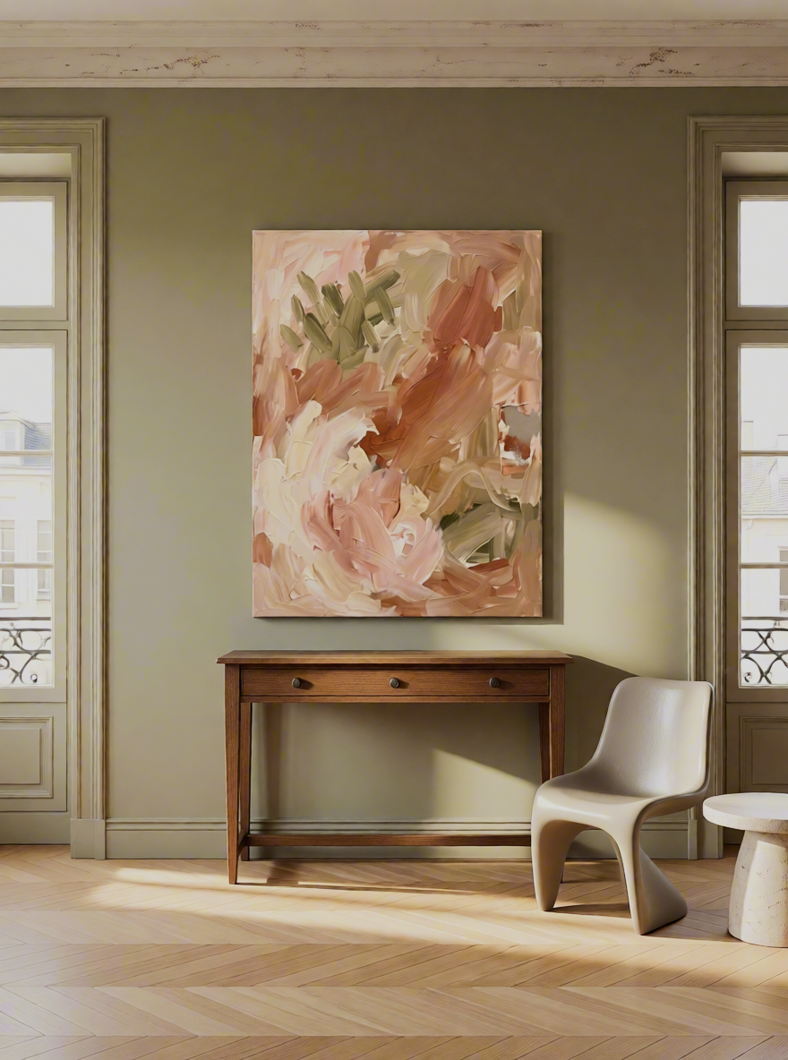 Canvas Print Watercolour Blush Abstract | Contemporary Abstract Wall Art