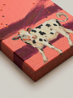 Canvas Print Spotted Cow | Farmhouse Animal Wall Art
