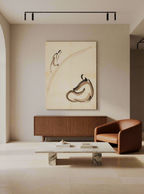 Canvas Print Seated Figures in Line | Minimalist Figurative Wall Art