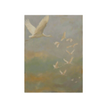 Canvas Print Flying Cranes in Mist | Japanese-Inspired Bird Wall Art