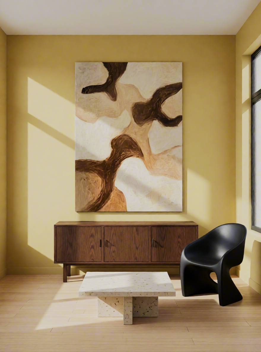 Canvas Print Abstract Earth-Tone Variation | Contemporary Abstract Wall Art