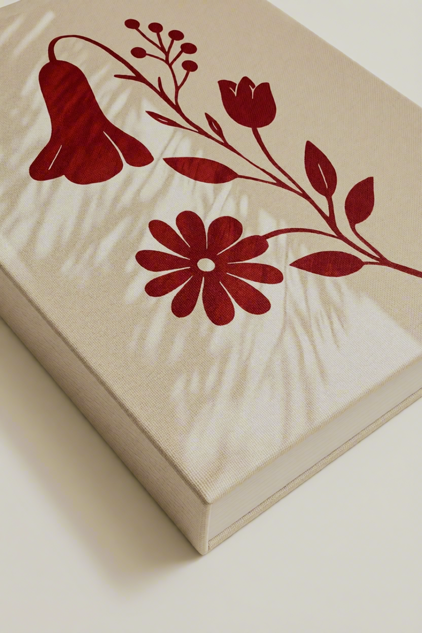 Canvas Print Burgundy Botanical Variation | Contemporary Botanical