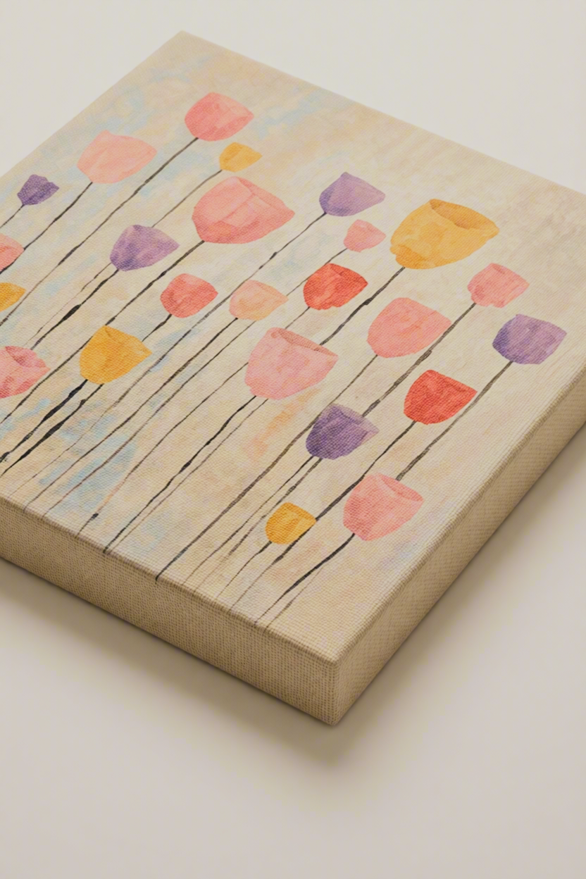 Canvas Print Blush Florals | Contemporary Floral Wall Art