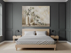 Minimalist Branches in Vases Canvas Print | Modern Botanical Wall Art