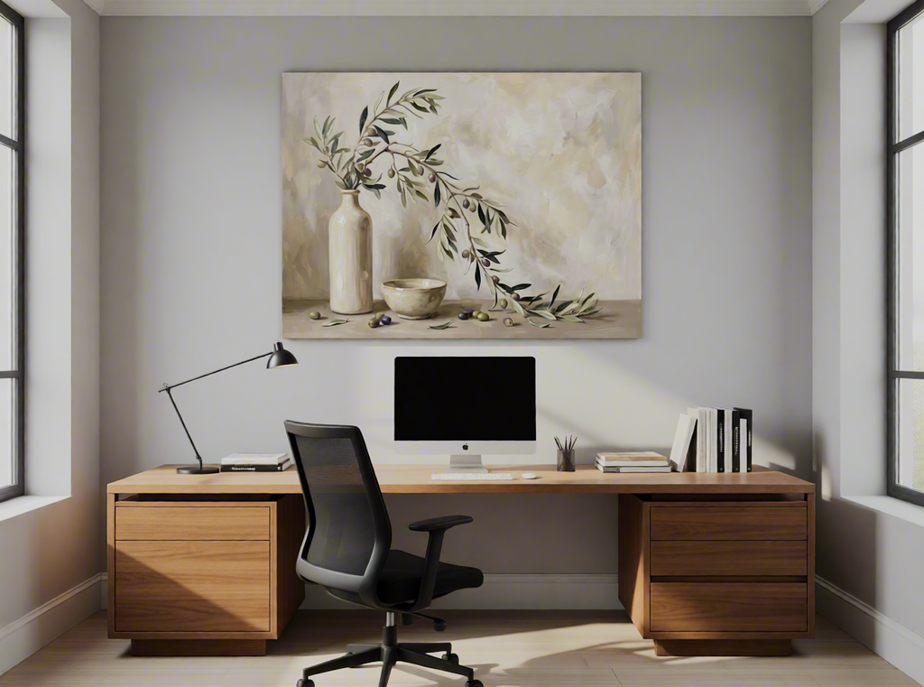 Minimalist Branches in Vases Canvas Print | Modern Botanical Wall Art