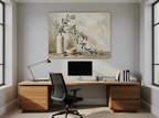 Minimalist Branches in Vases Canvas Print | Modern Botanical Wall Art