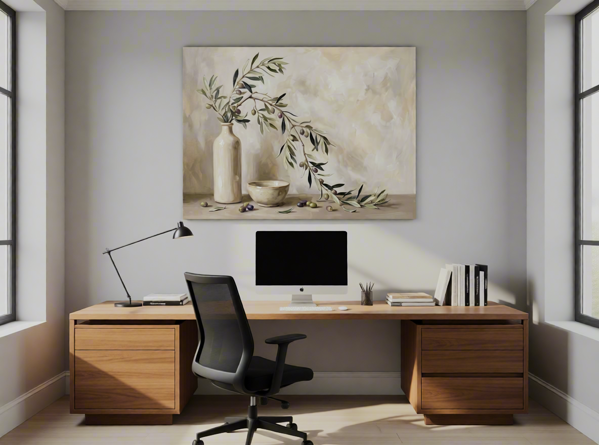 Minimalist Branches in Vases Canvas Print | Modern Botanical Wall Art