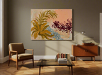 Floral Brushstrokes Composition Canvas Print | Abstract Botanical Wall Art