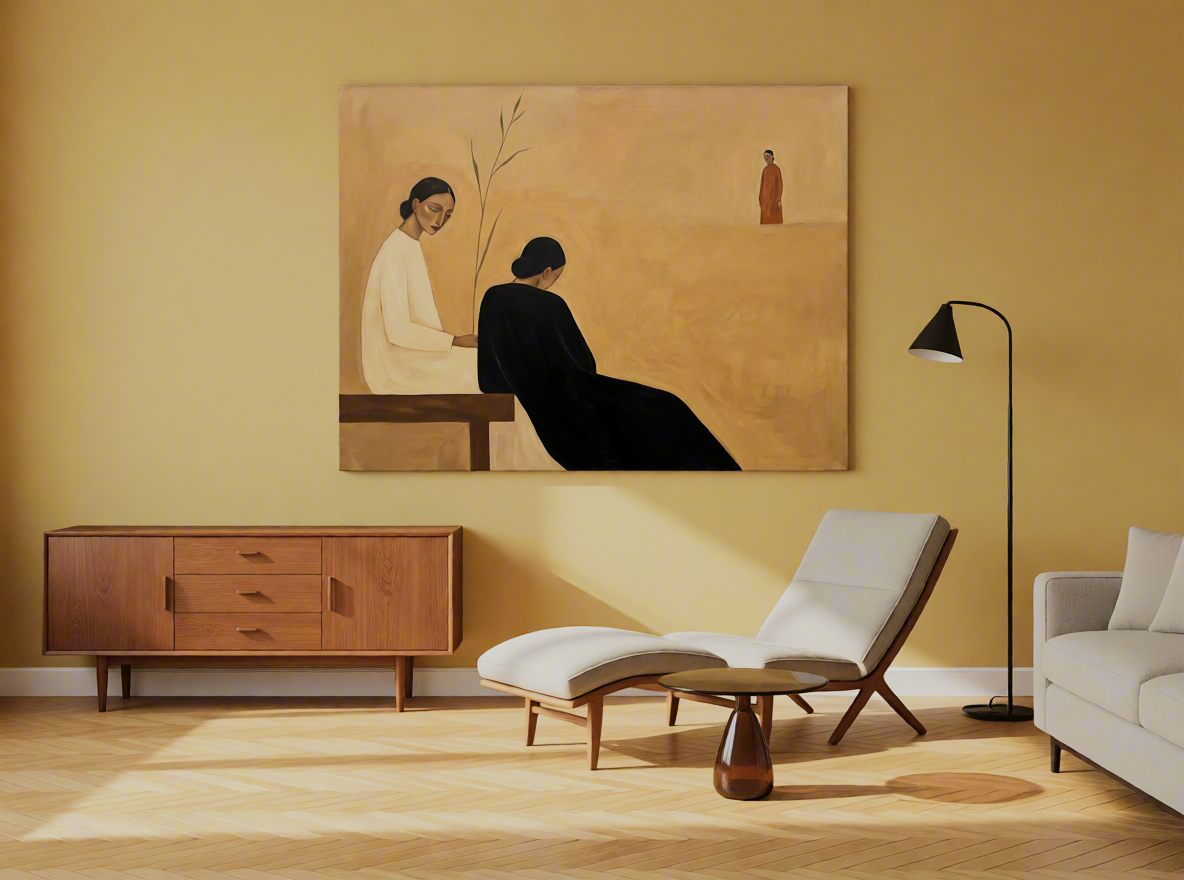 Canvas Print Sisterhood Healing | Contemporary Figurative Wall Art