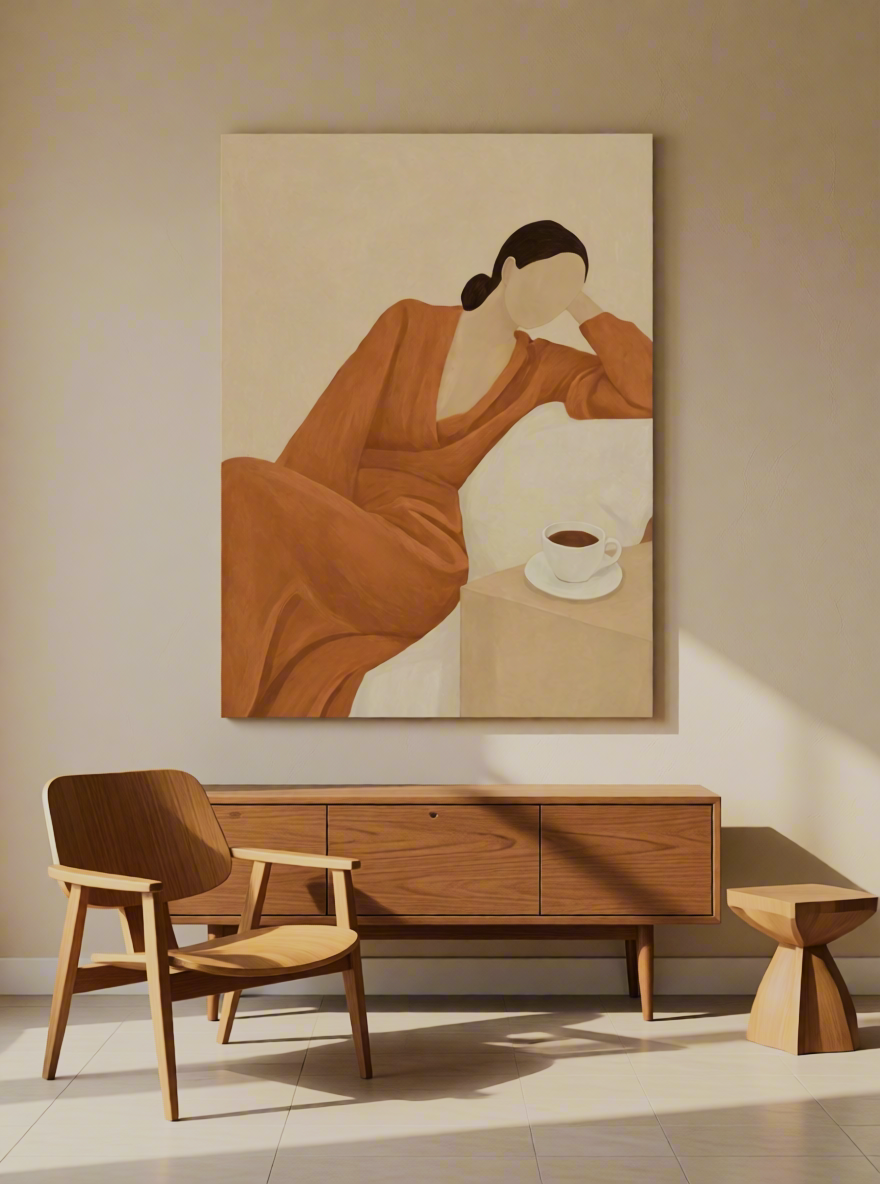 Canvas Print Figurative with Tea | Contemporary Figurative Wall Art