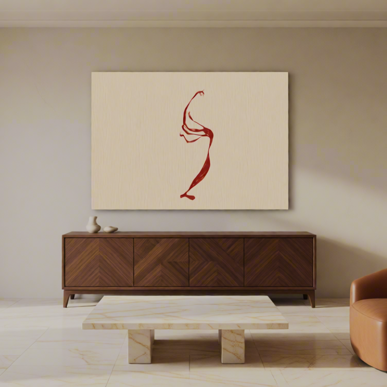 Canvas Print Abstract Line Dancing Figure – Contemporary Art