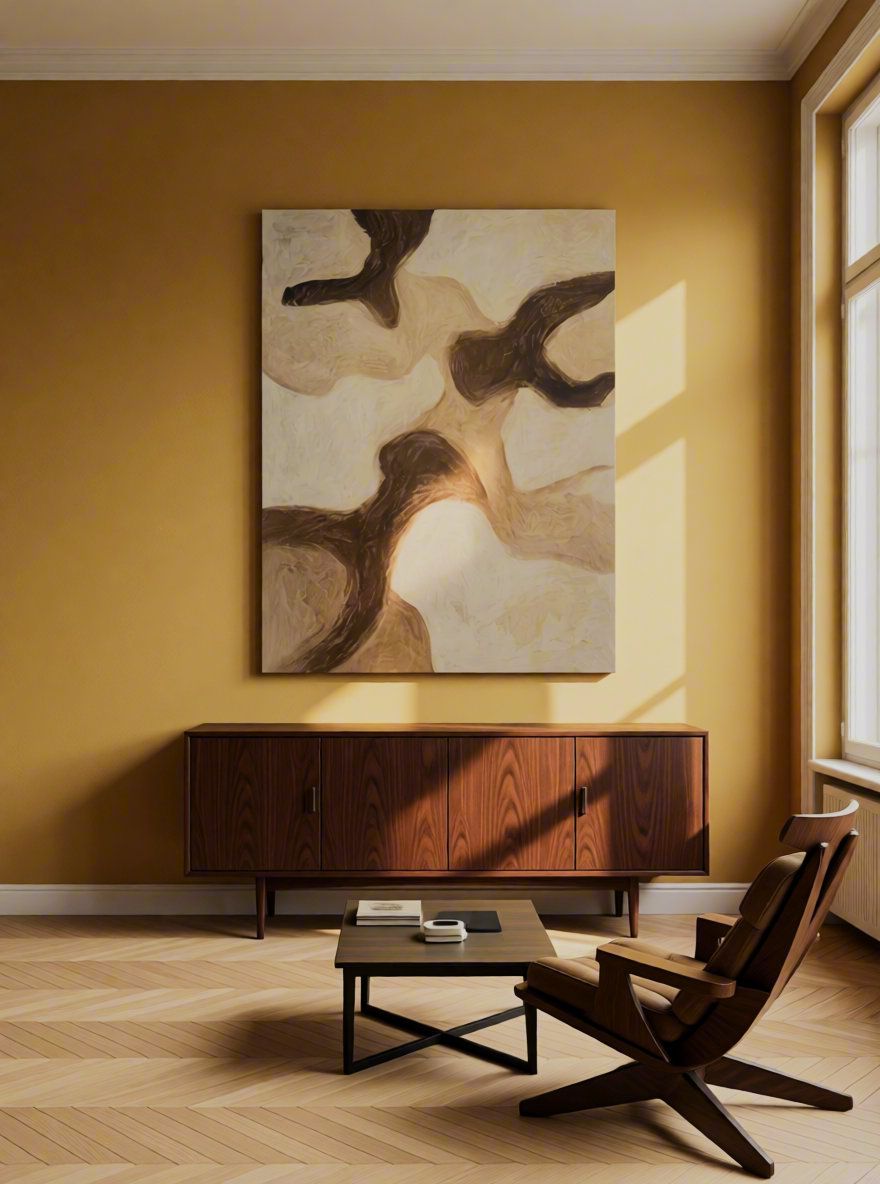Canvas Print Abstract Earth-Tone Variation | Contemporary Abstract Wall Art