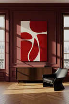 Canvas Print Nocturnal Angles – Contemporary Red Shapes