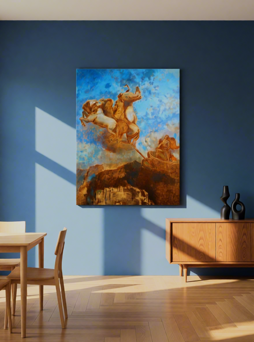 Canvas Print The Chariot of Apollo by Odilon Redon – Surreal Figurative Art