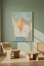 Canvas Print Elegance in a Hat – Figurative Woman Art