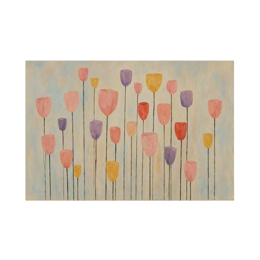 Canvas Print Blush Florals | Contemporary Floral Wall Art