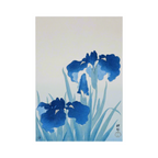 Canvas Print Blue Irises – Ohara Koson Poster | Japanese Botanical Art