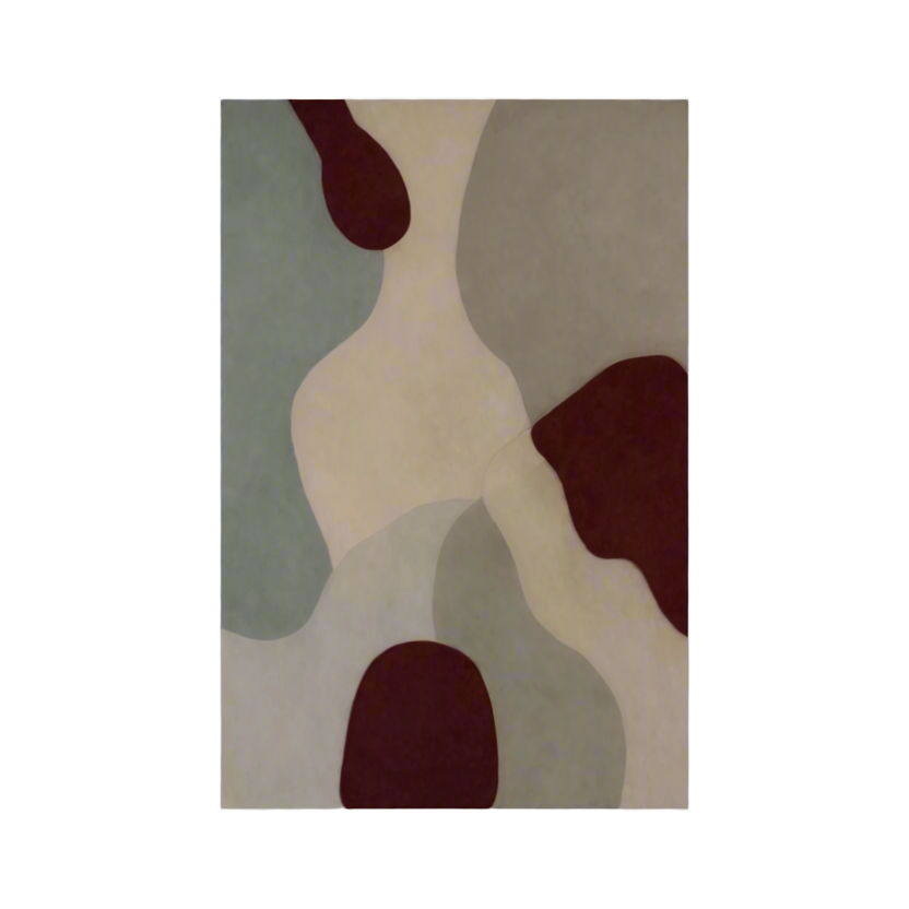 Canvas Print Burgundy Abstract Fields | Contemporary Abstract Art