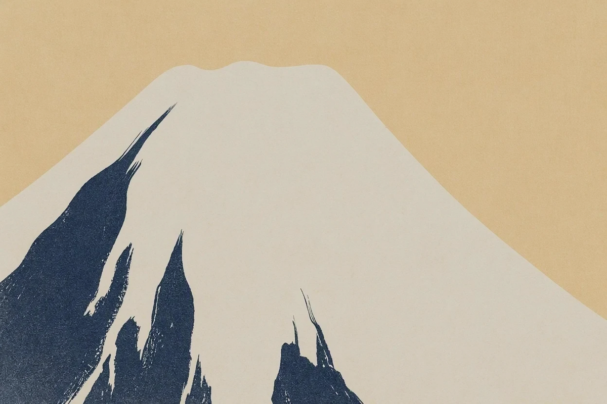 Canvas Print Mount Fuji from Momoyogusa by Kamisaka Sekka – Japanese Art