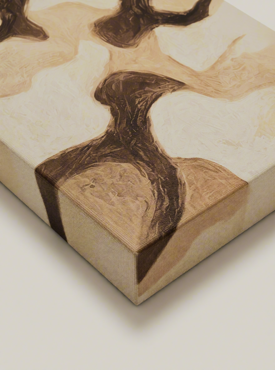 Canvas Print Abstract Earth-Tone Variation | Contemporary Abstract Wall Art