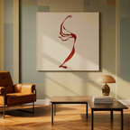 Canvas Print Abstract Line Dancing Figure – Contemporary Art