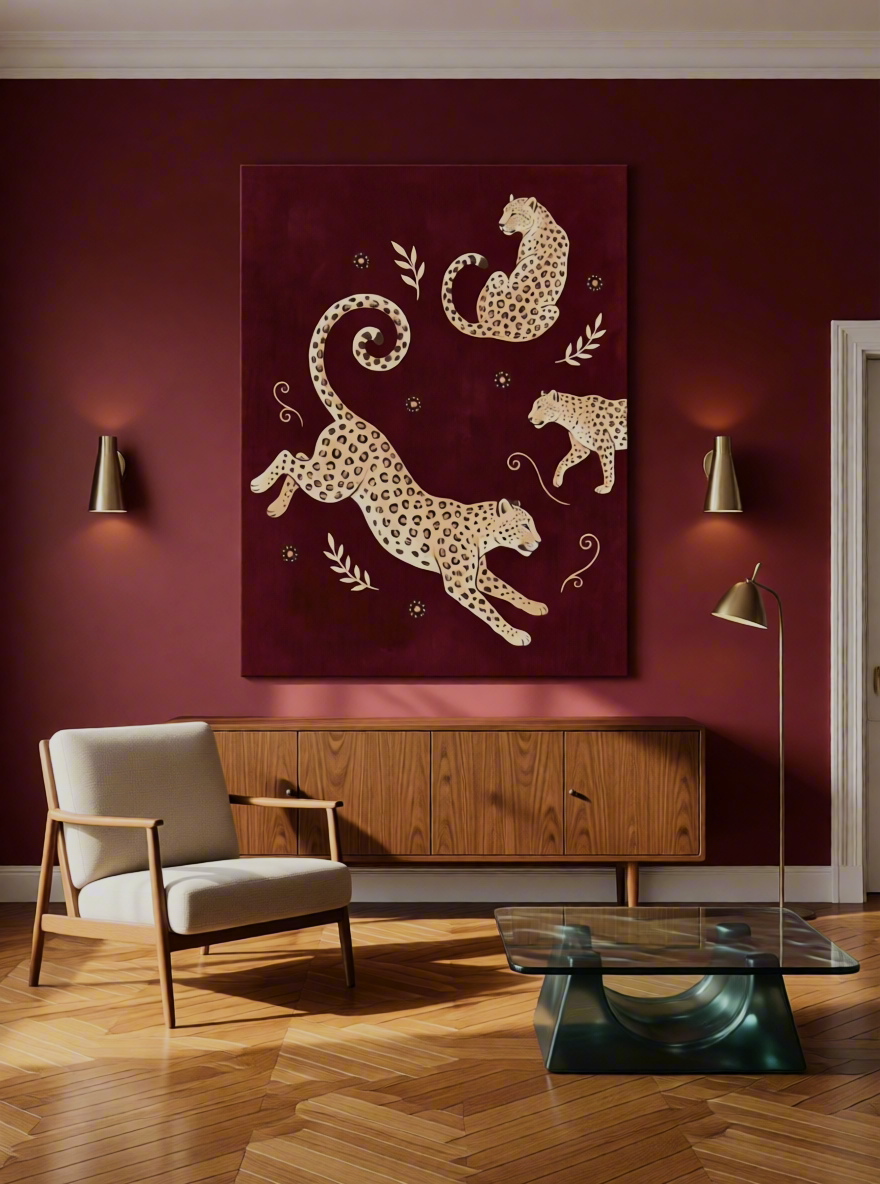 Canvas Print Playful Leopards | Wildlife Animal Wall Art