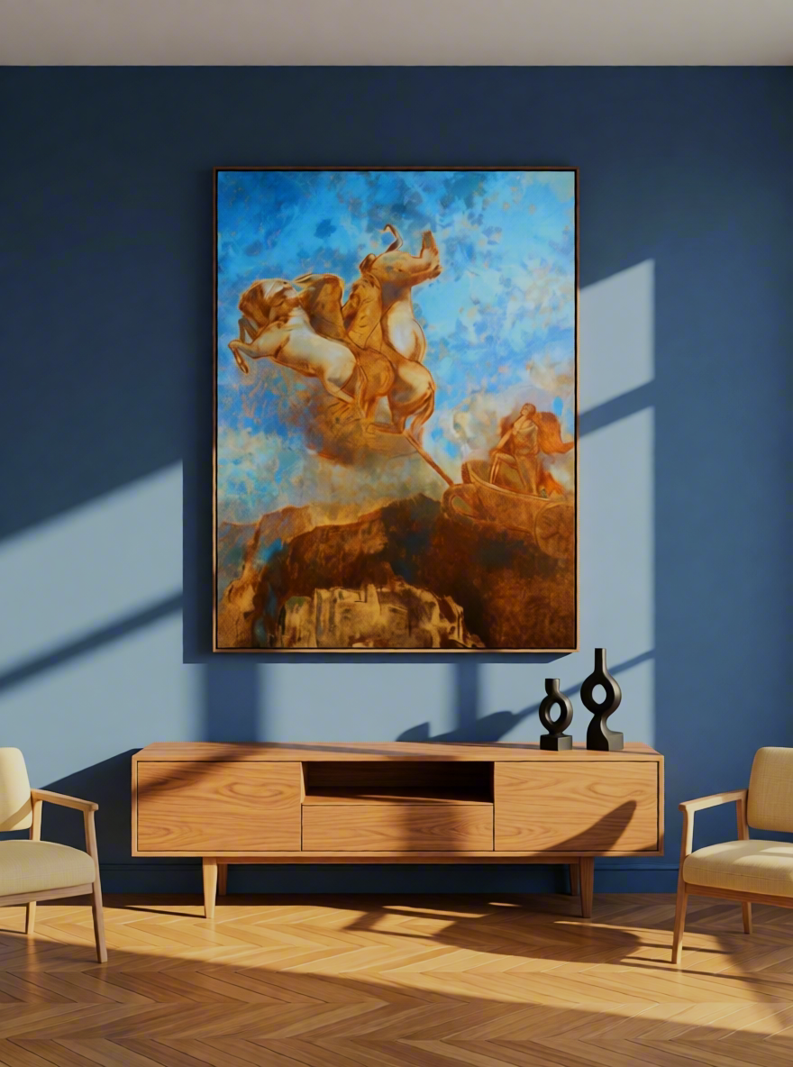 Canvas Print The Chariot of Apollo by Odilon Redon – Surreal Figurative Art