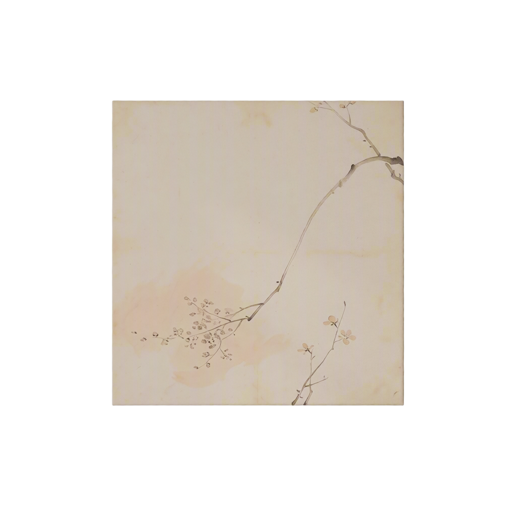 Canvas Print Japanese Bending Branches | Japanese Botanical Wall Art