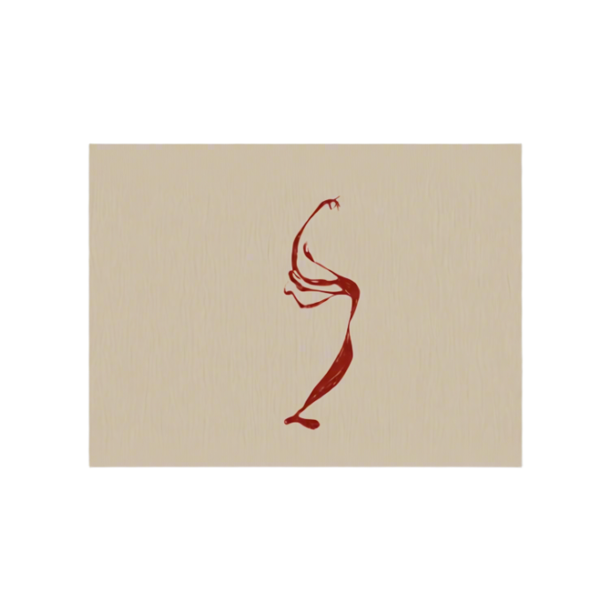 Canvas Print Abstract Line Dancing Figure – Contemporary Art