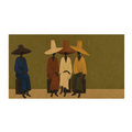 Canvas Print Tall Hats Ensemble | Sculptural Figurative Wall