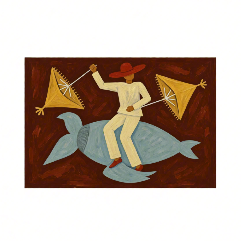 Canvas Print Whimsical Sea Turtle Voyage | Ocean Animal Wall Art