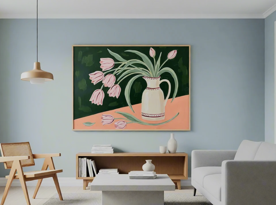 Canvas Print Emerald Floral | Botanical Flower Wall Art