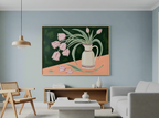 Canvas Print Emerald Floral | Botanical Flower Wall Art