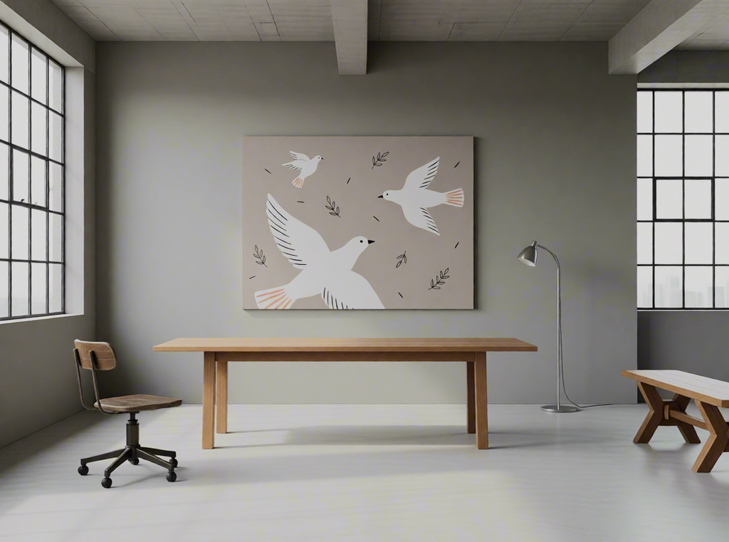 Canvas Print Flying Birds | Minimalist Nature Wall Art
