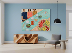 Canvas Print Fruit Platters Buffet | Contemporary Still Life Wall Art