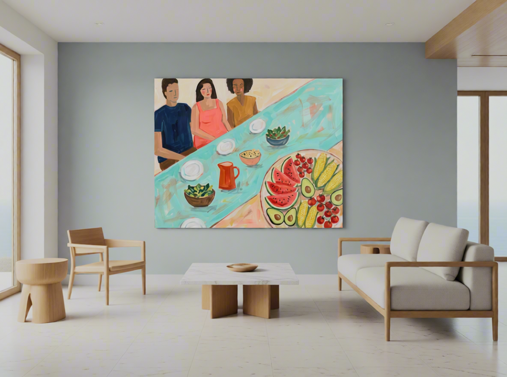 Canvas Print Fruit Platters Buffet | Contemporary Still Life Wall Art