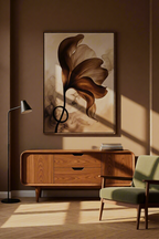 Canvas Print Smoked Amber Floral Ray | Contemporary Floral Wall Art Print