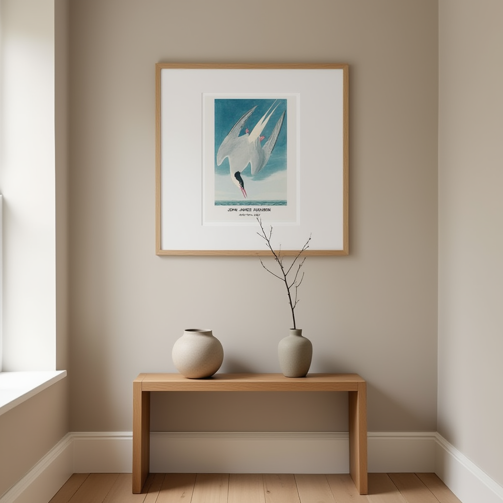 Arctic Tern by John James Audubon – Birds of America Ornithology Art Print