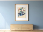 Roses in a Bottle – Paul Cézanne Poster | Post-Impressionist Still Life Art Print