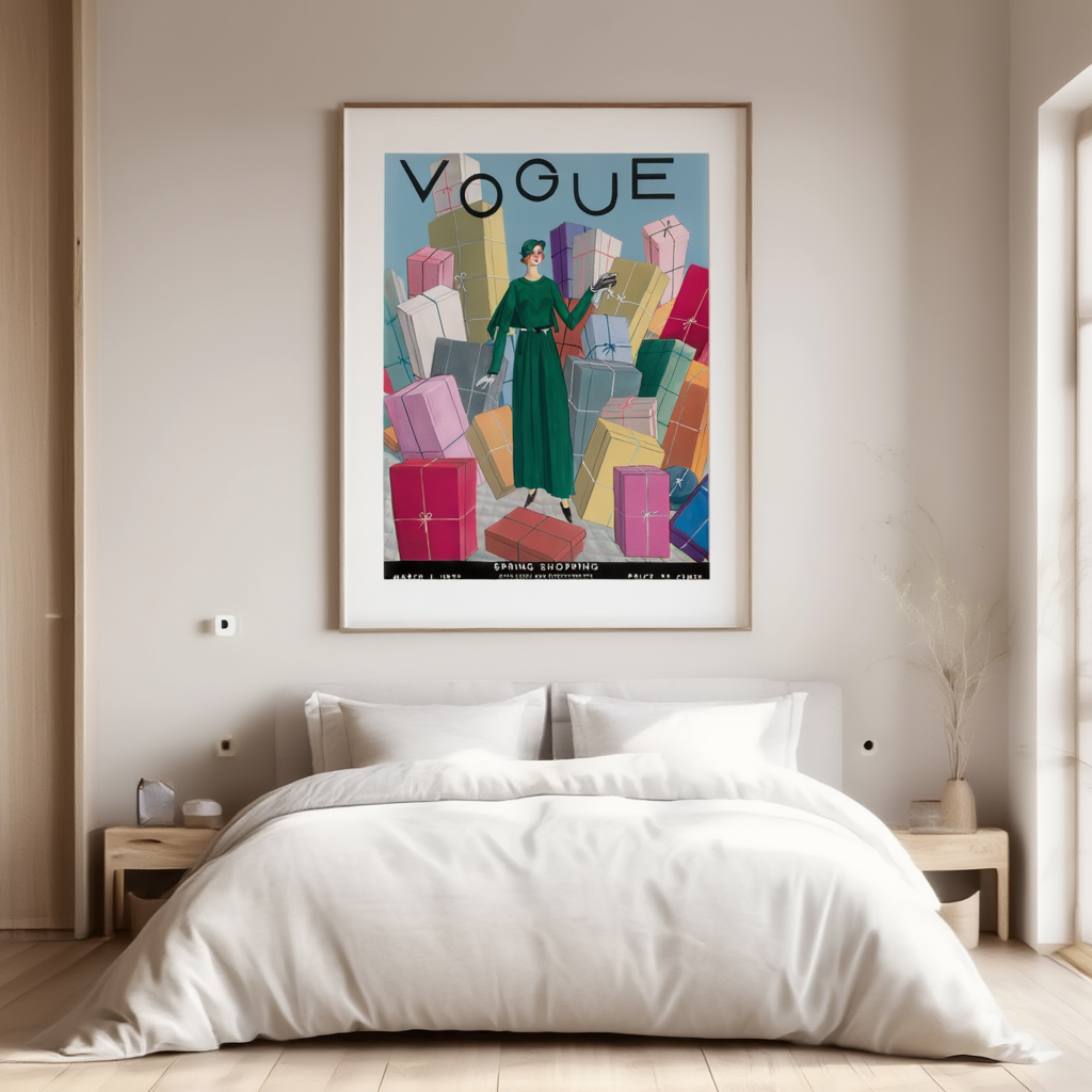 Vogue March 1, 1932 – Vintage Fashion Illustration Poster